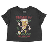 Denver Pizza Boy Cropped Tee Black front