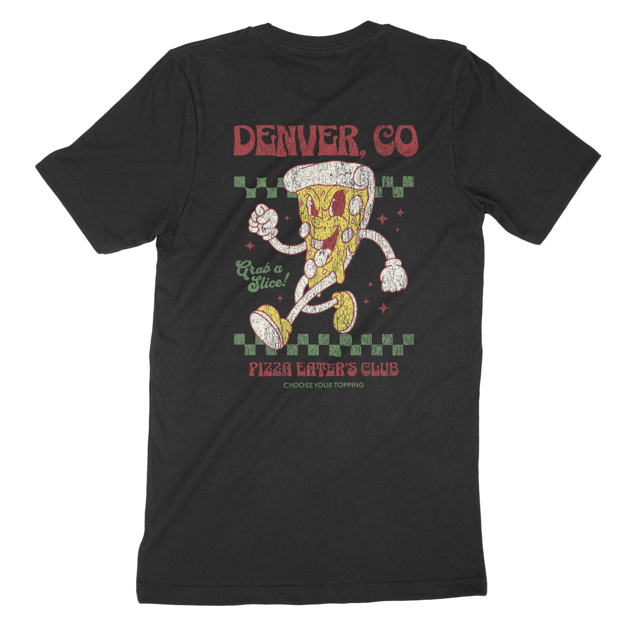 Denver Pizza Boy T-Shirt Black back