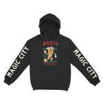 Miami Hoodie in Black - front-sleeves view