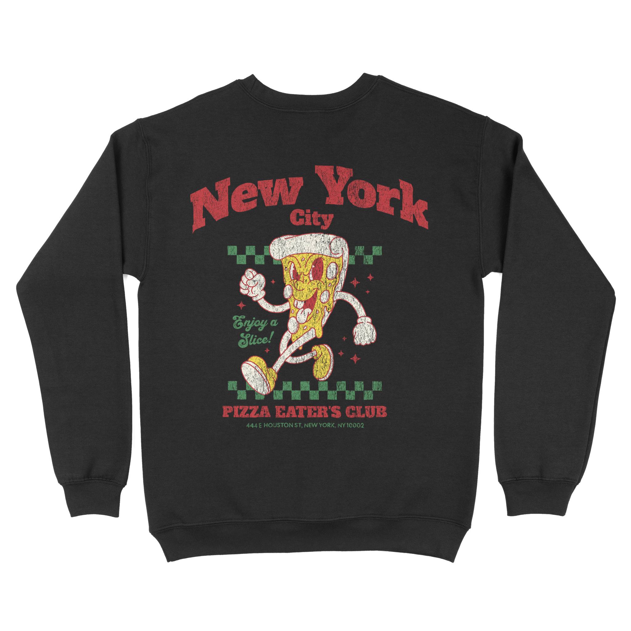 New York Crewneck in Black - back view