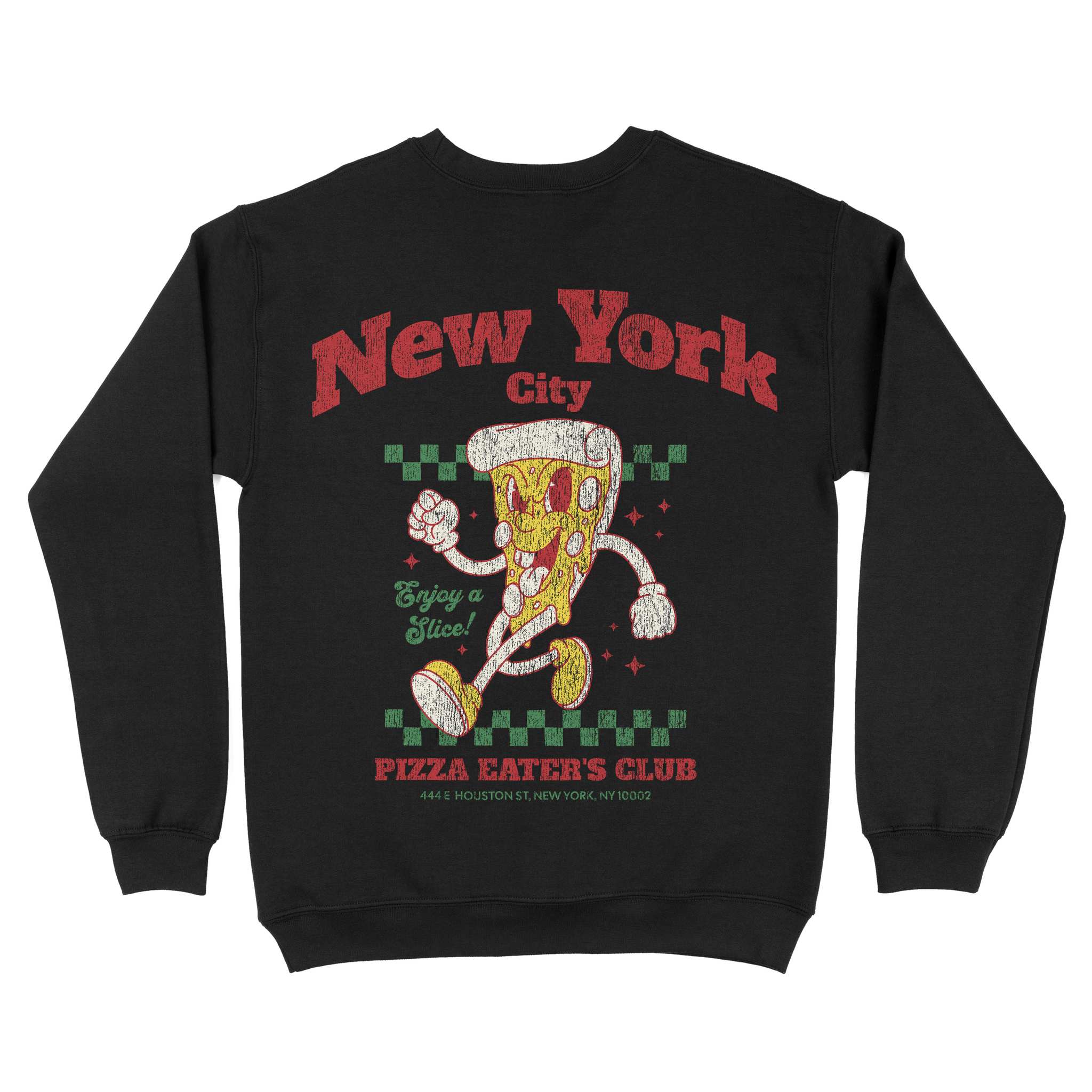 New York Pizza Boy Crewneck Black back