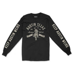 Austin Longsleeve in Black - front-sleeves view