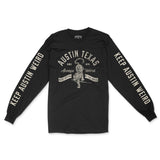Austin Longsleeve in Black - front-sleeves view