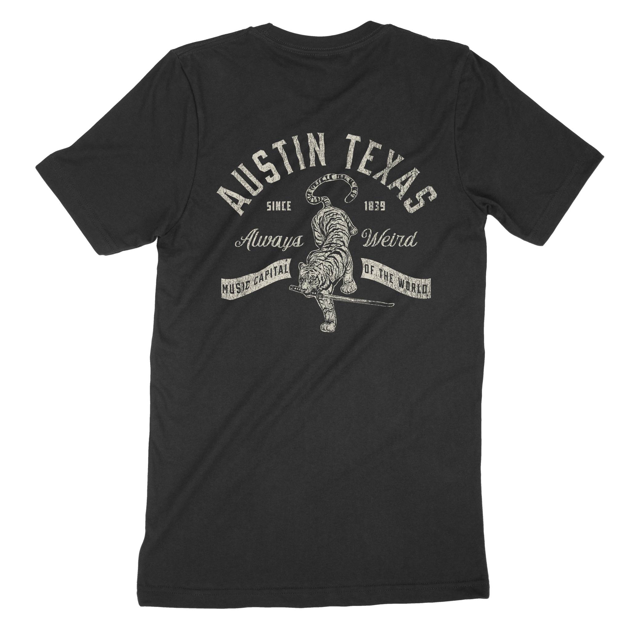 Austin Tiger Blade T-Shirt Black back