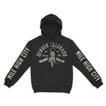 Denver Hoodie in Black - front-sleeves view