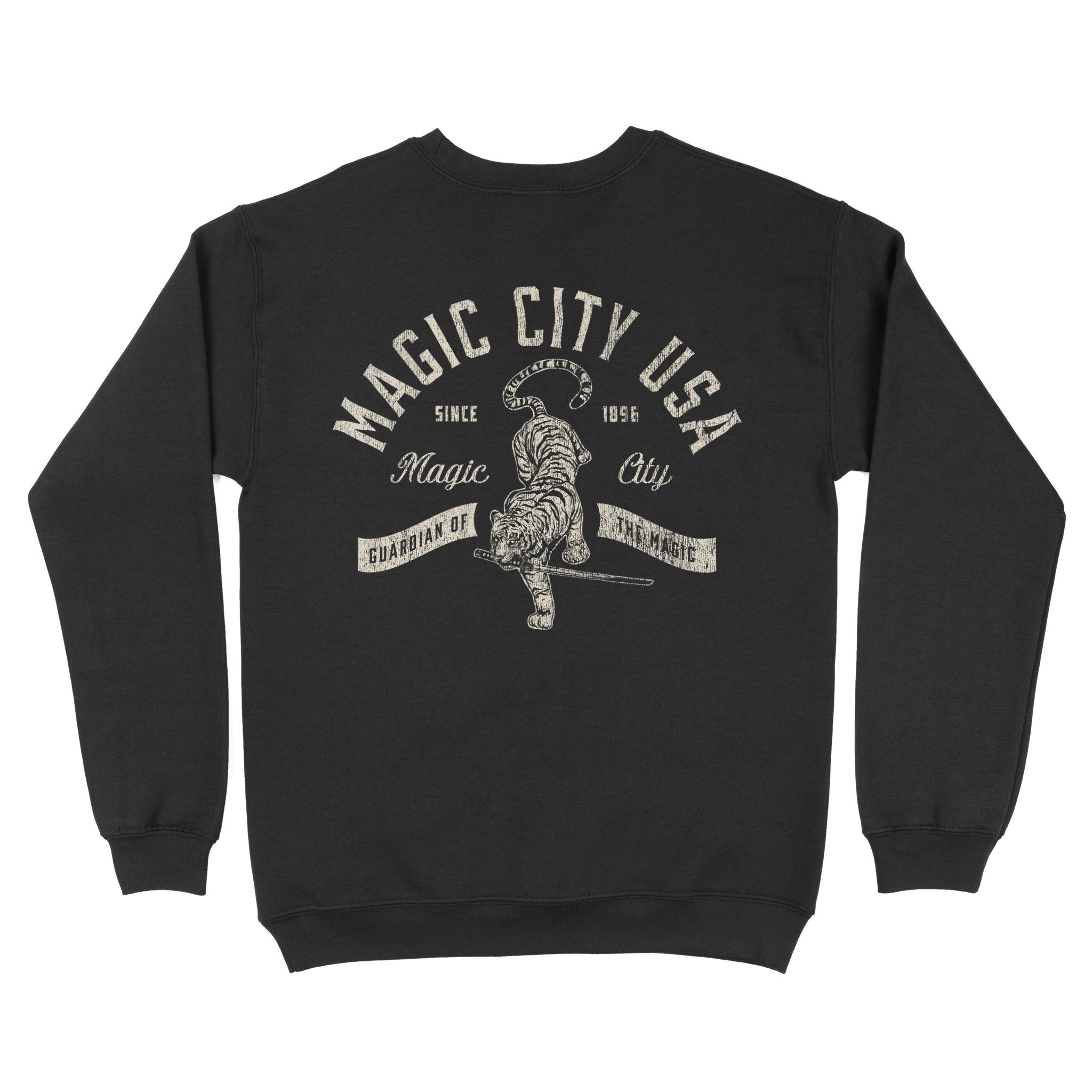 Miami Crewneck in Black - back view