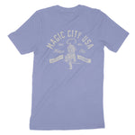 Miami Tiger Blade T-Shirt Lavender Blue back