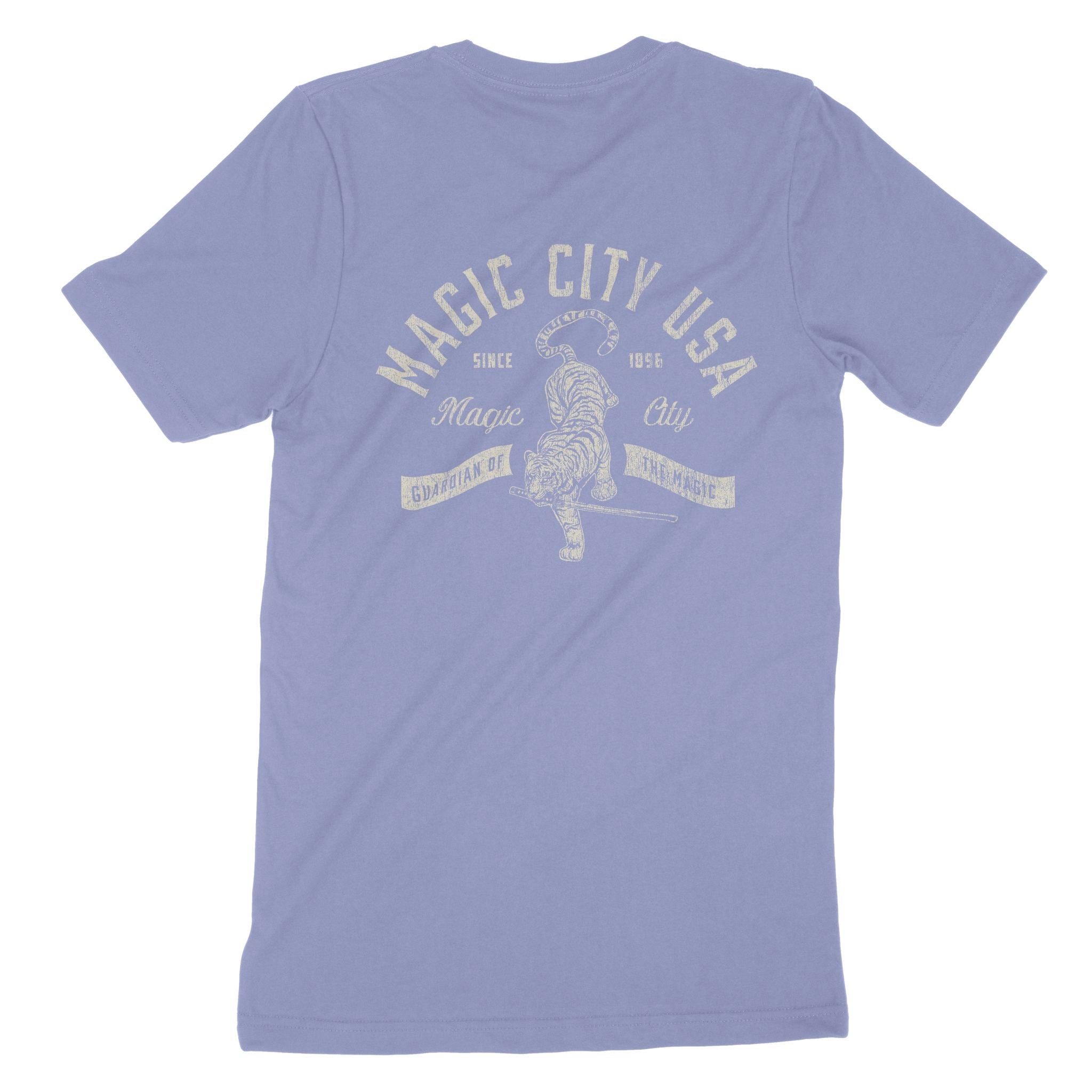 Miami Tiger Blade T-Shirt Lavender Blue back