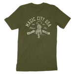 Miami Tiger Blade T-Shirt Olive back