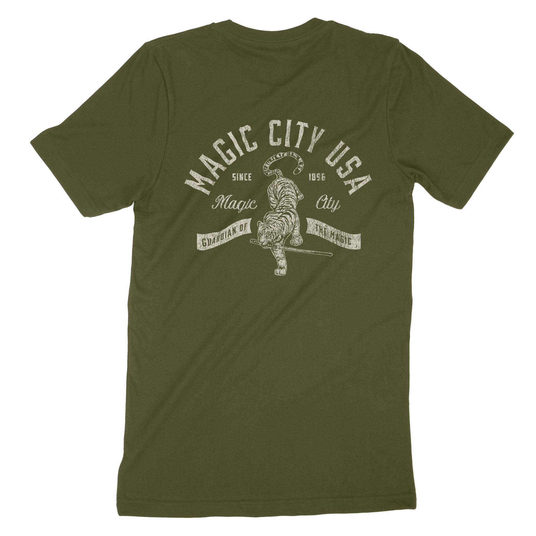 Miami Tiger Blade T-Shirt Olive back