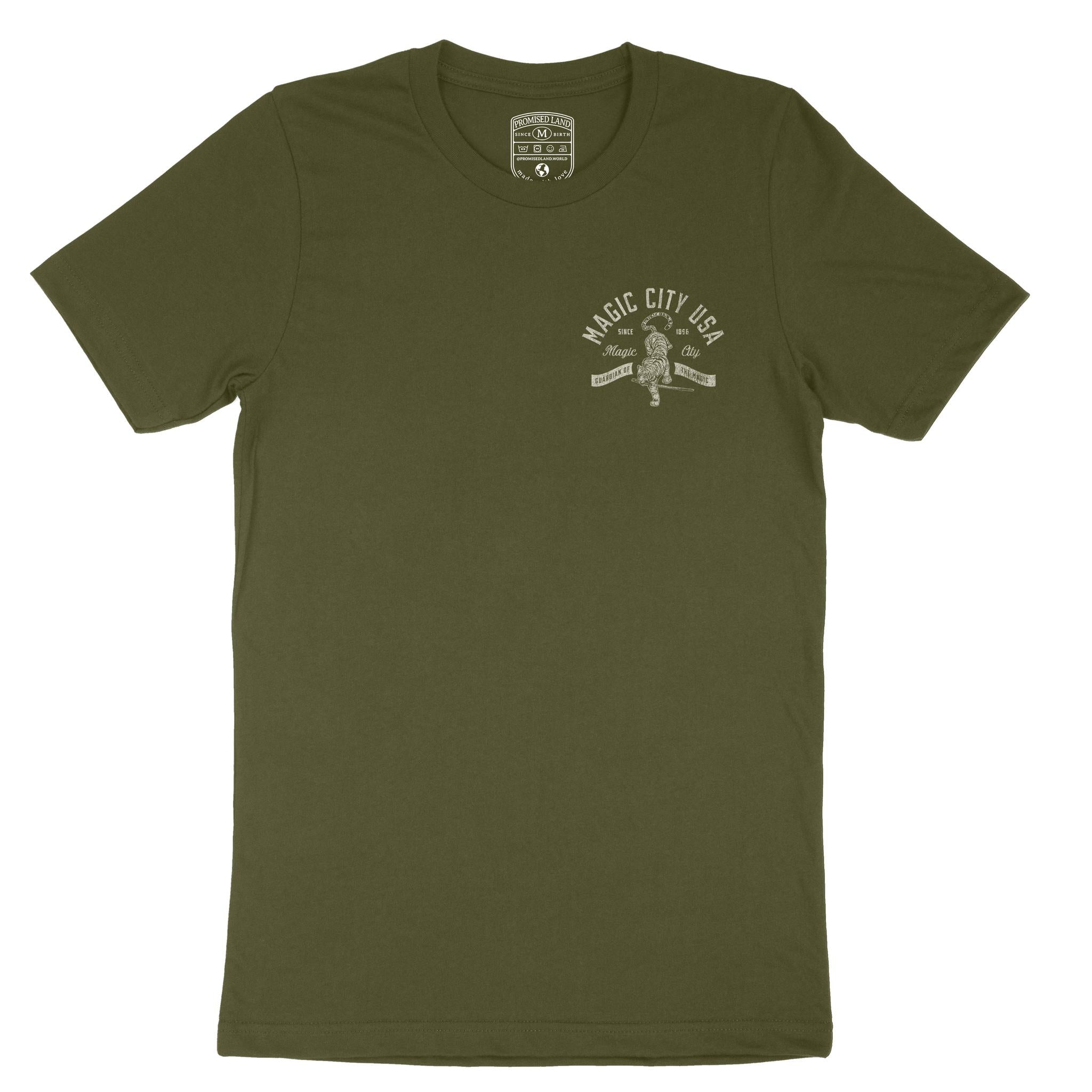 Miami Tiger Blade T-Shirt Olive front