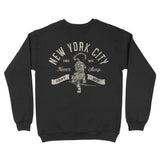 New York Crewneck in Black - back view