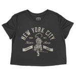 New York Tiger Blade Cropped Tee Black front