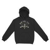 New York Hoodie in Black - front view
