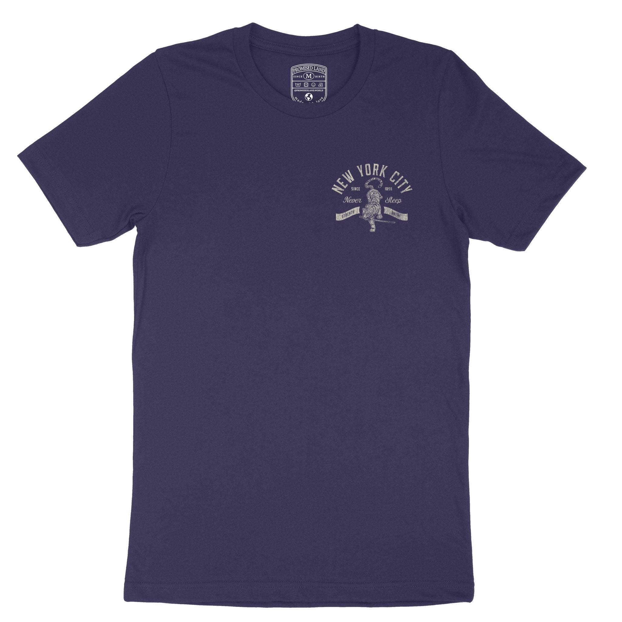 New York Tiger Blade T-Shirt Navy front