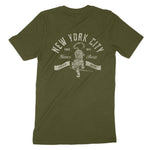 New York Tiger Blade T-Shirt Olive back