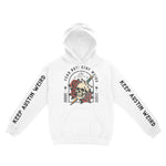 Austin Hoodie in White - front-sleeves view