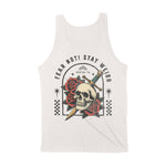 Austin Flower Skull Tank Top in Vintage - back view