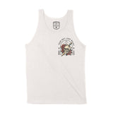 Austin Flower Skull Tank Top in Vintage - front view