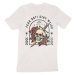 Austin Flower Skull T-Shirt in Vintage - back view