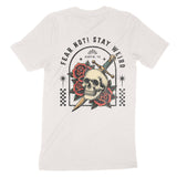 Austin Flower Skull T-Shirt in Vintage - back view