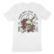 Austin Flower Skull T-Shirt in White - back view