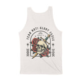 Denver Flower Skull Tank Top in Vintage - back view