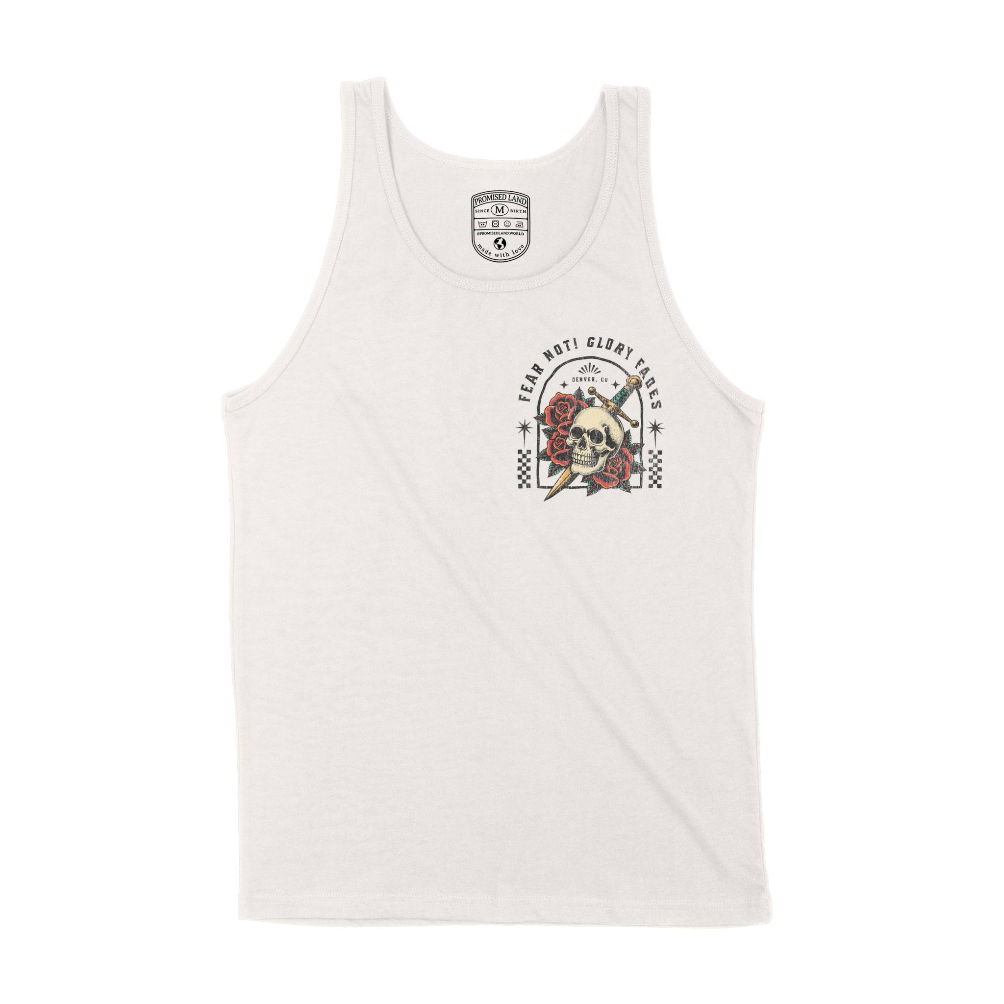 Denver Flower Skull Tank Top in Vintage - front view