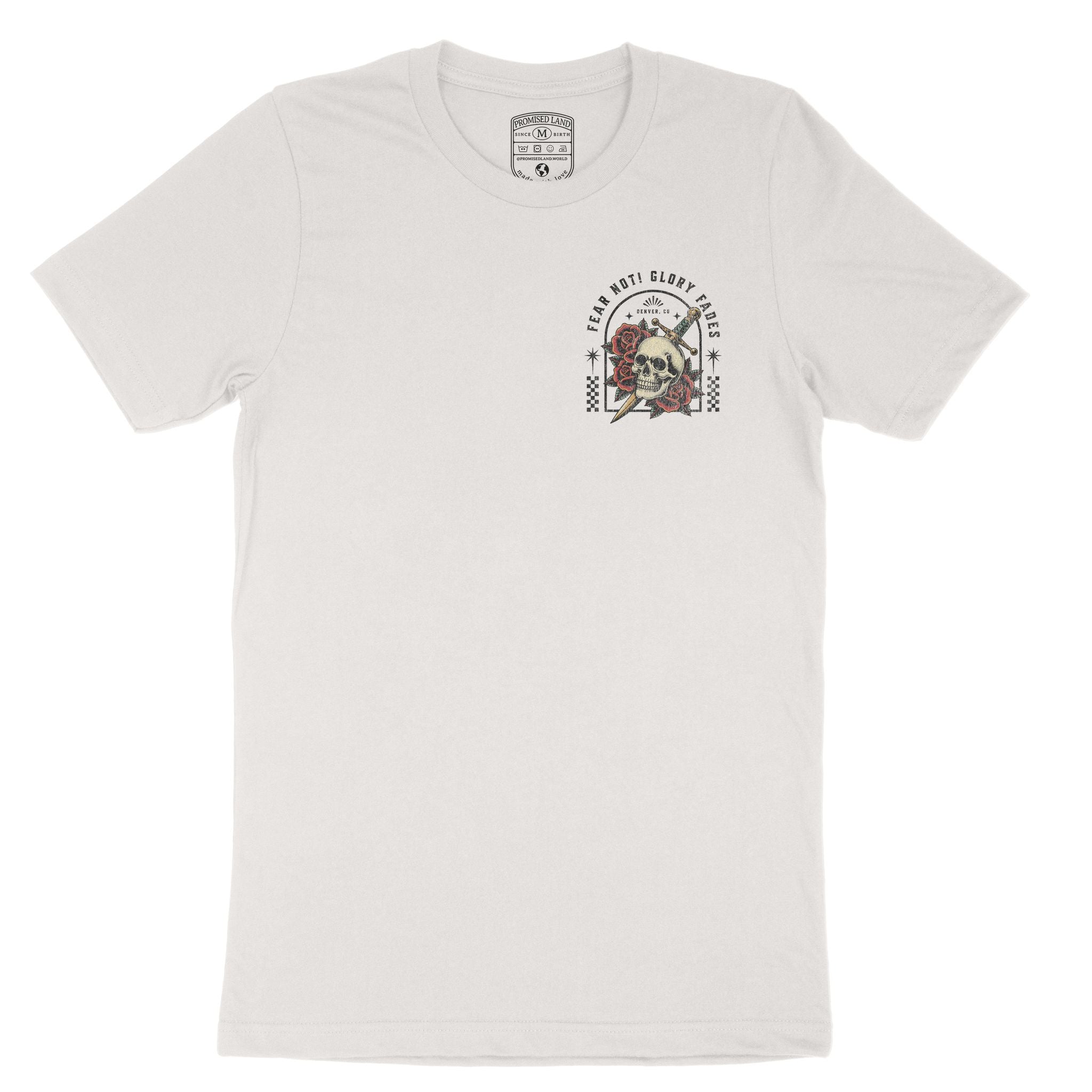 Denver Flower Skull T-Shirt Vintage White front