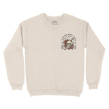 Miami Flower Skull Crewneck in Natural - front view