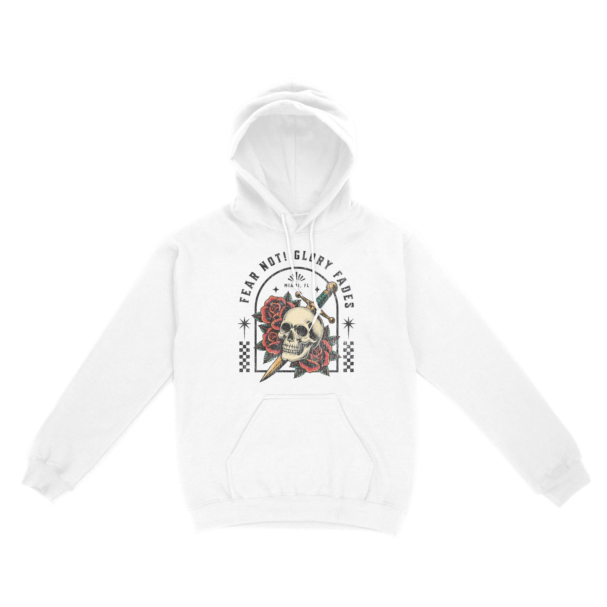 Miami Hoodie in White - front view