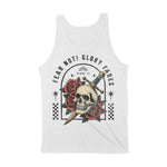 Miami Flower Skull Tank Top White back