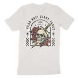 Miami Flower Skull T-Shirt Vintage White back