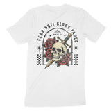 Miami Flower Skull T-Shirt White back
