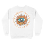 Asbury Park Eye Sublime Crewneck in White - back view