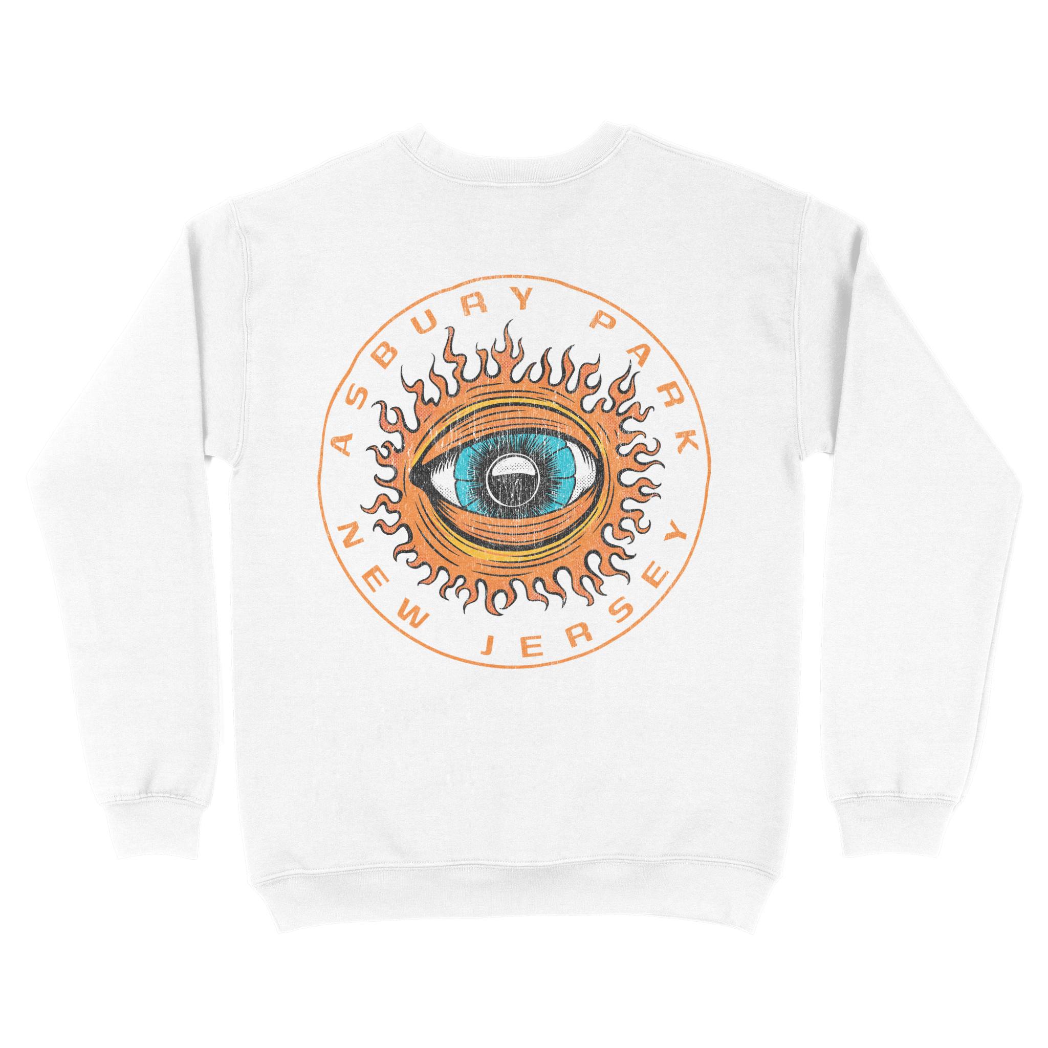 Asbury Park Eye Sublime Crewneck in White - back view