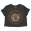 Miami Eye Sublime Cropped Tee in Black - front view
