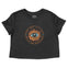 New York Cropped Tee in Black - front view