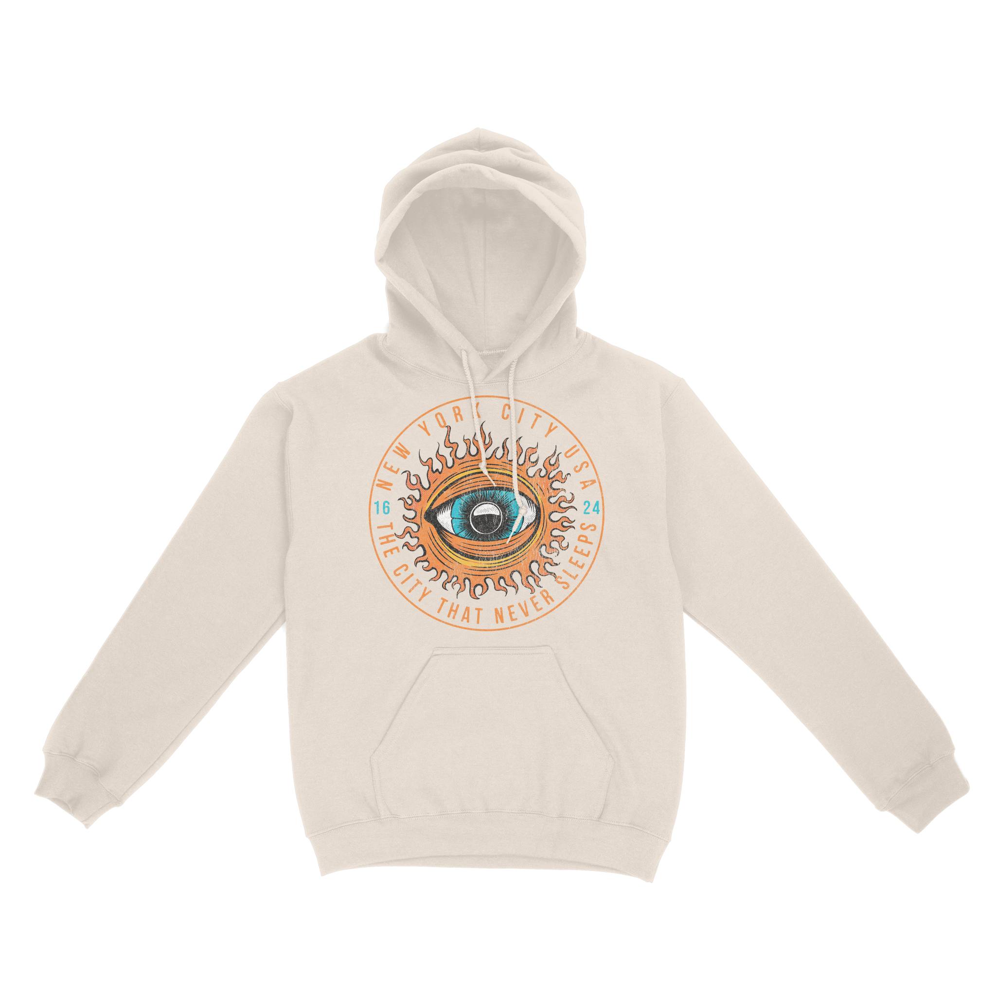 New York Hoodie in Natural - front view