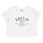 Austin Cropped Tee in White - front view