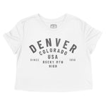 Denver Classic Cropped Tee White front