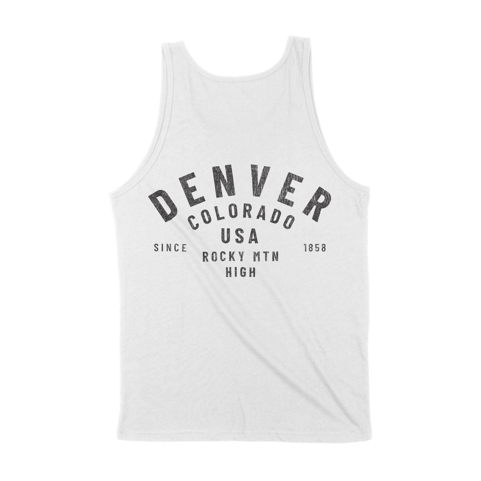 Denver Classic Tank Top White back