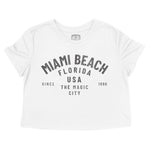 Miami Classic Cropped Tee White front