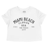 Miami Classic Cropped Tee White front
