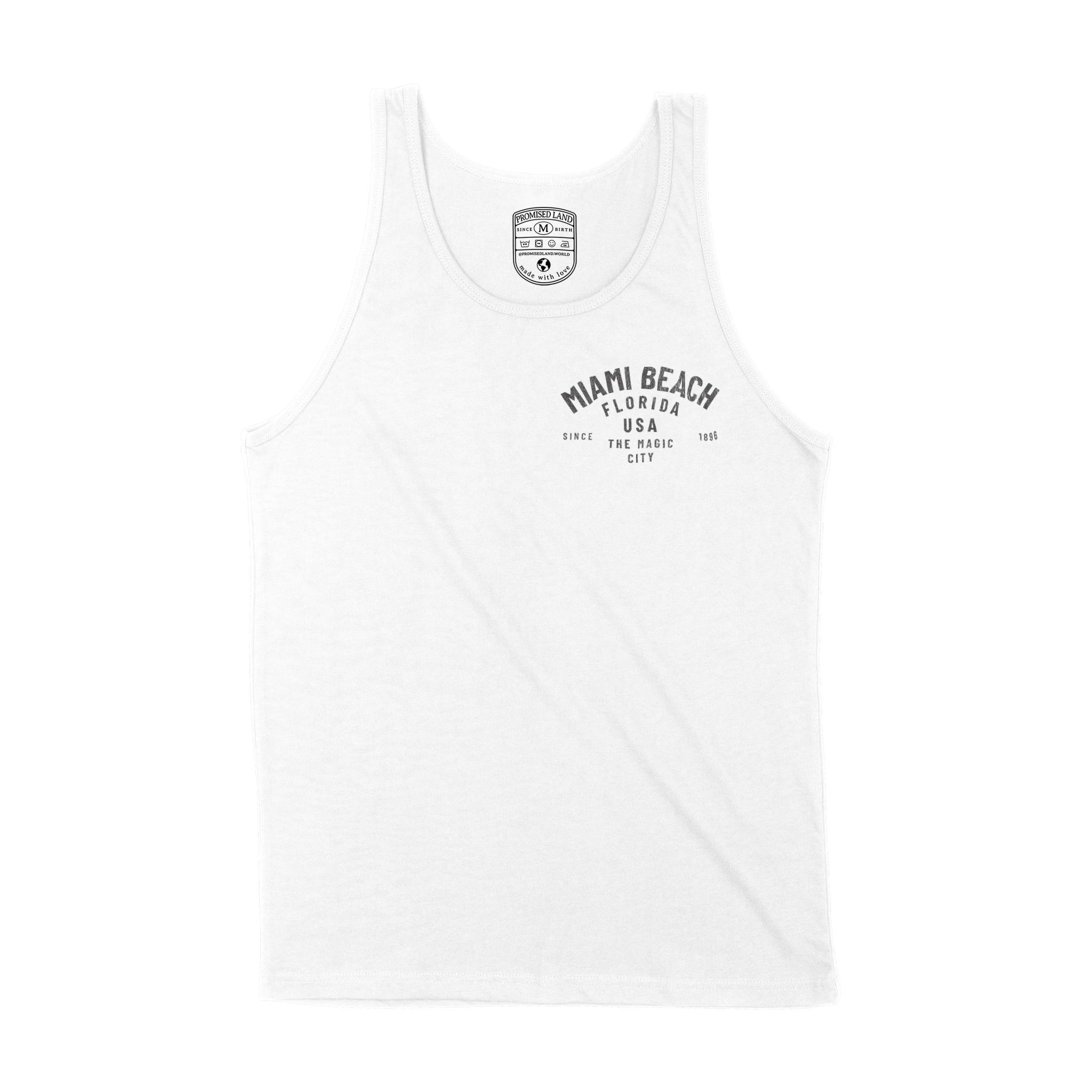 Miami Tank Top in White - front view