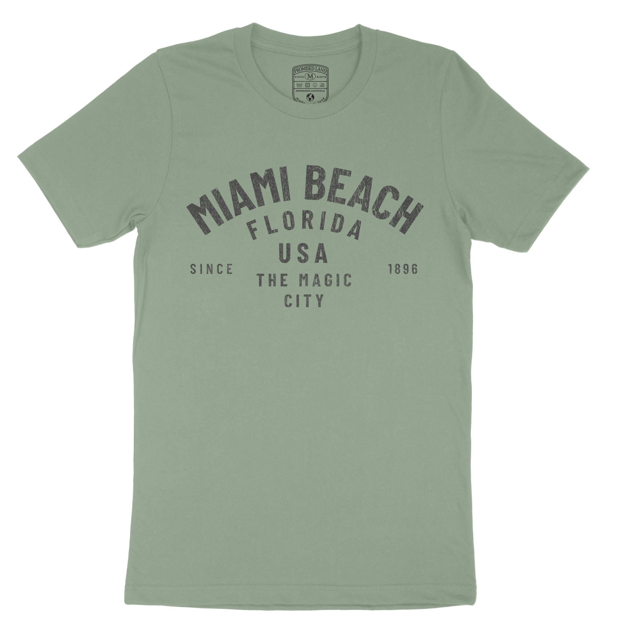 Miami Classic T-Shirt Sage front