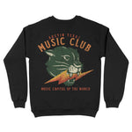 Austin Music Club Crewneck Black back