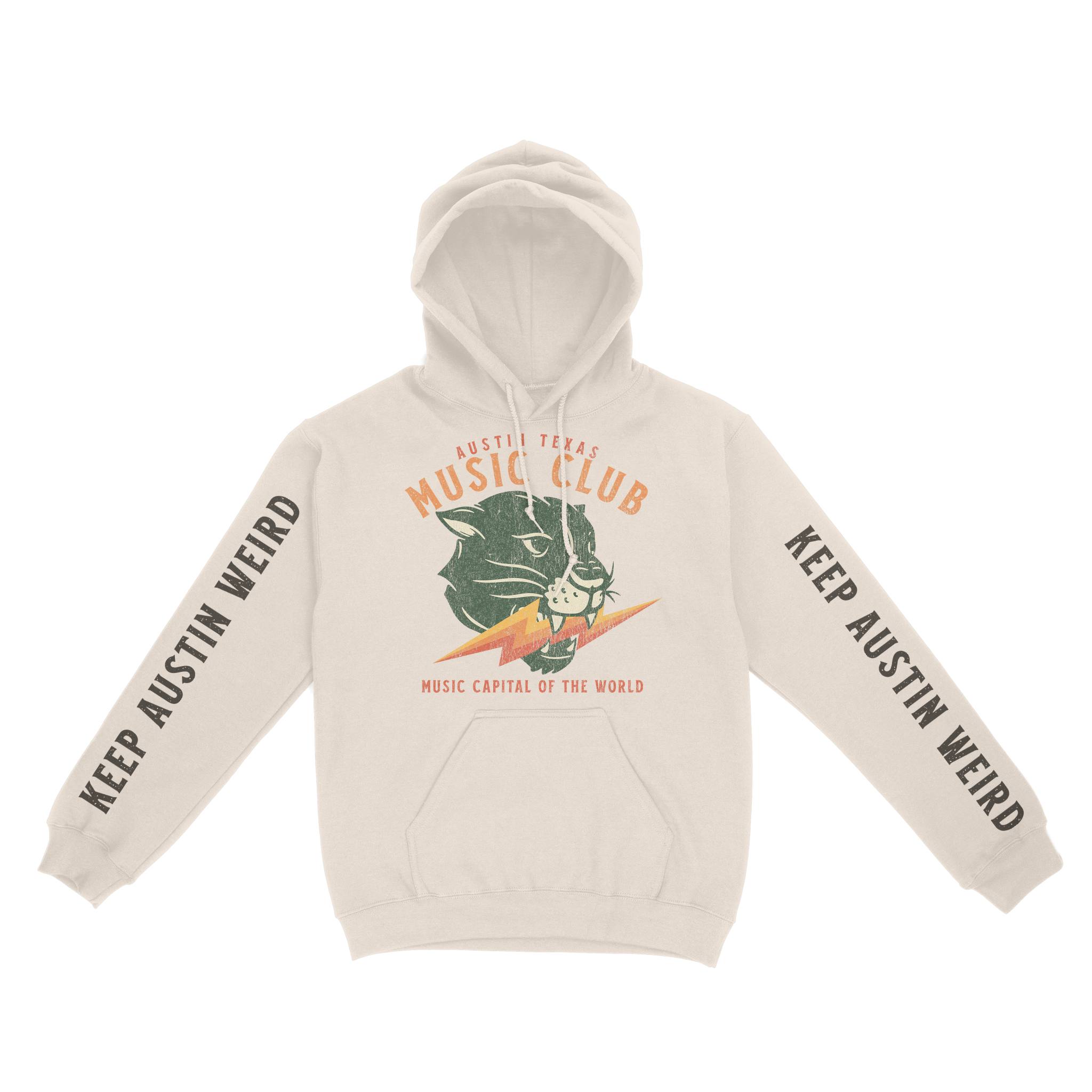 Austin Hoodie in Natural - front-sleeves view