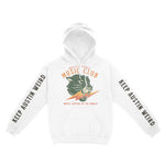 Austin Hoodie in White - front-sleeves view