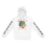 Austin Hoodie in White - front-sleeves view